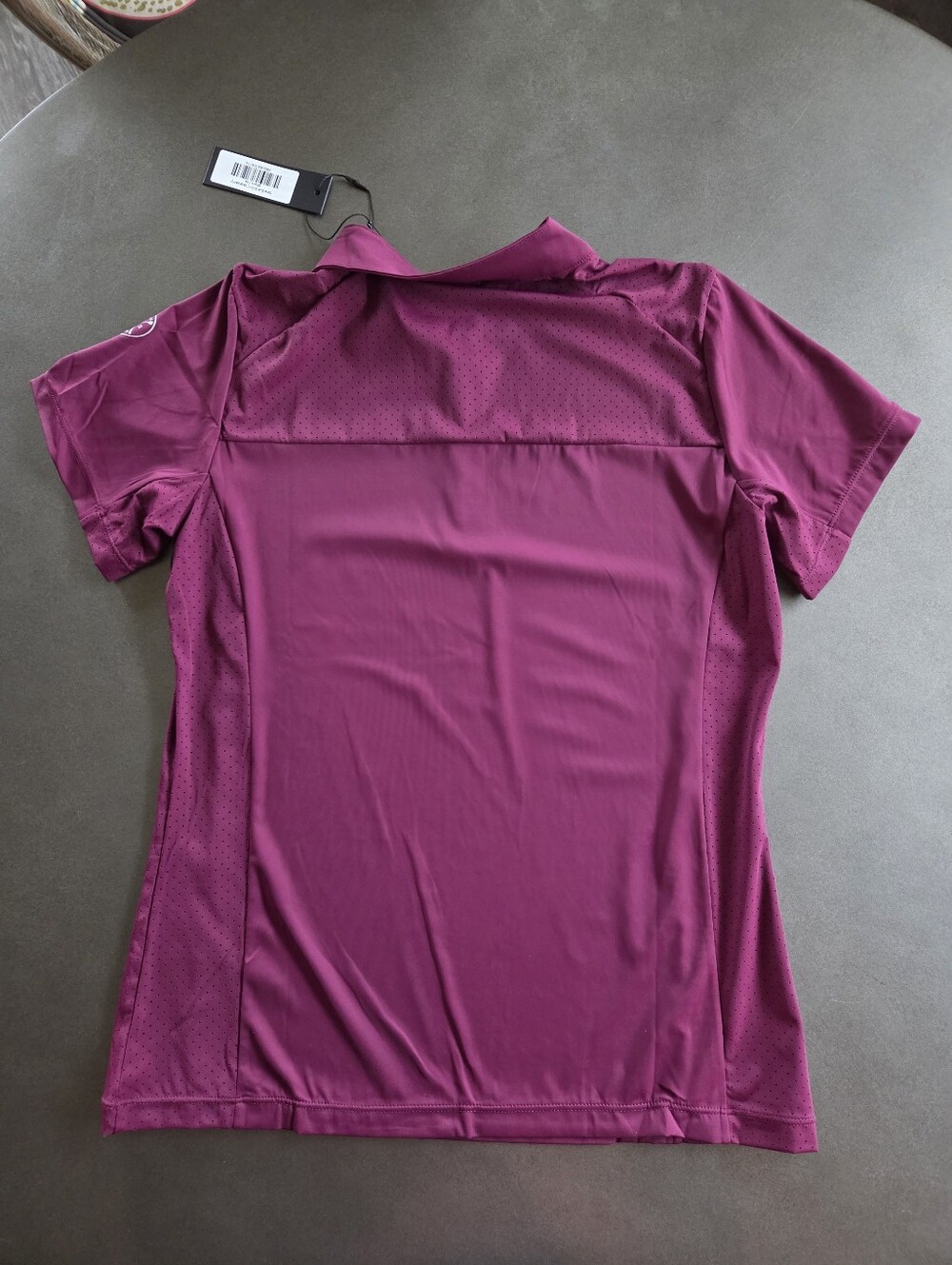 Free Ride Equestrian Short Sleeve Sara Sun Shirt Size Medium NWT $65 Raspberry - Picture 3 of 6